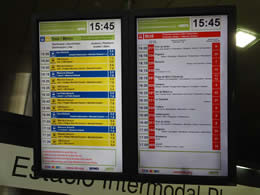 train departures board